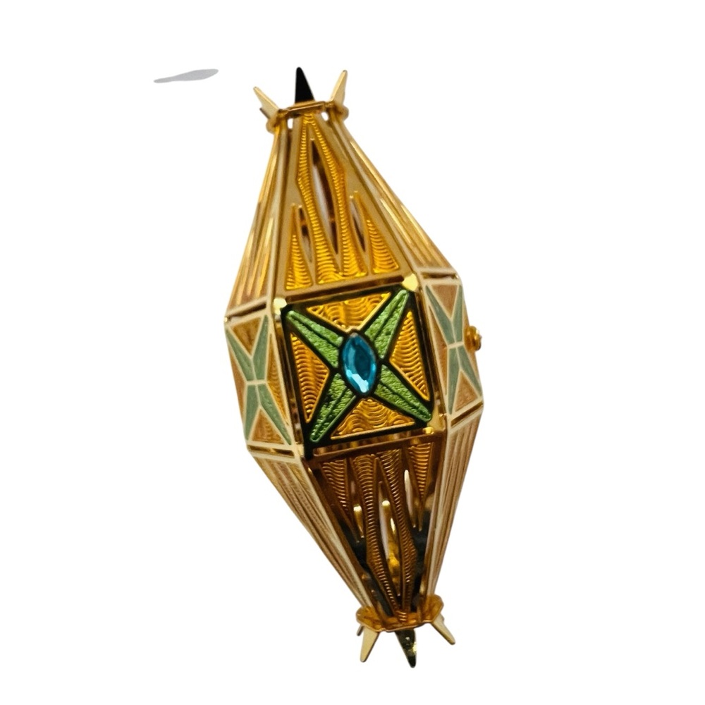 Waterford Holiday Heirlooms Snow Crystal Mini Spire Gold Metal Ornament - Picture 2 of 4